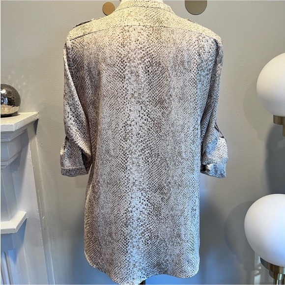 EUC Calvin Klein Snake Print Blouse - Picture 5 of 6